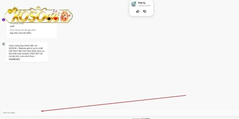 Phương thức liên hệ và hỗ trợ thông qua live chat với support xoso66